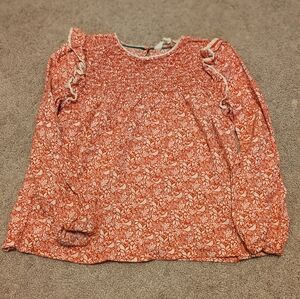 Mini Boden-Dorothy Smocked Ruffle Blouse